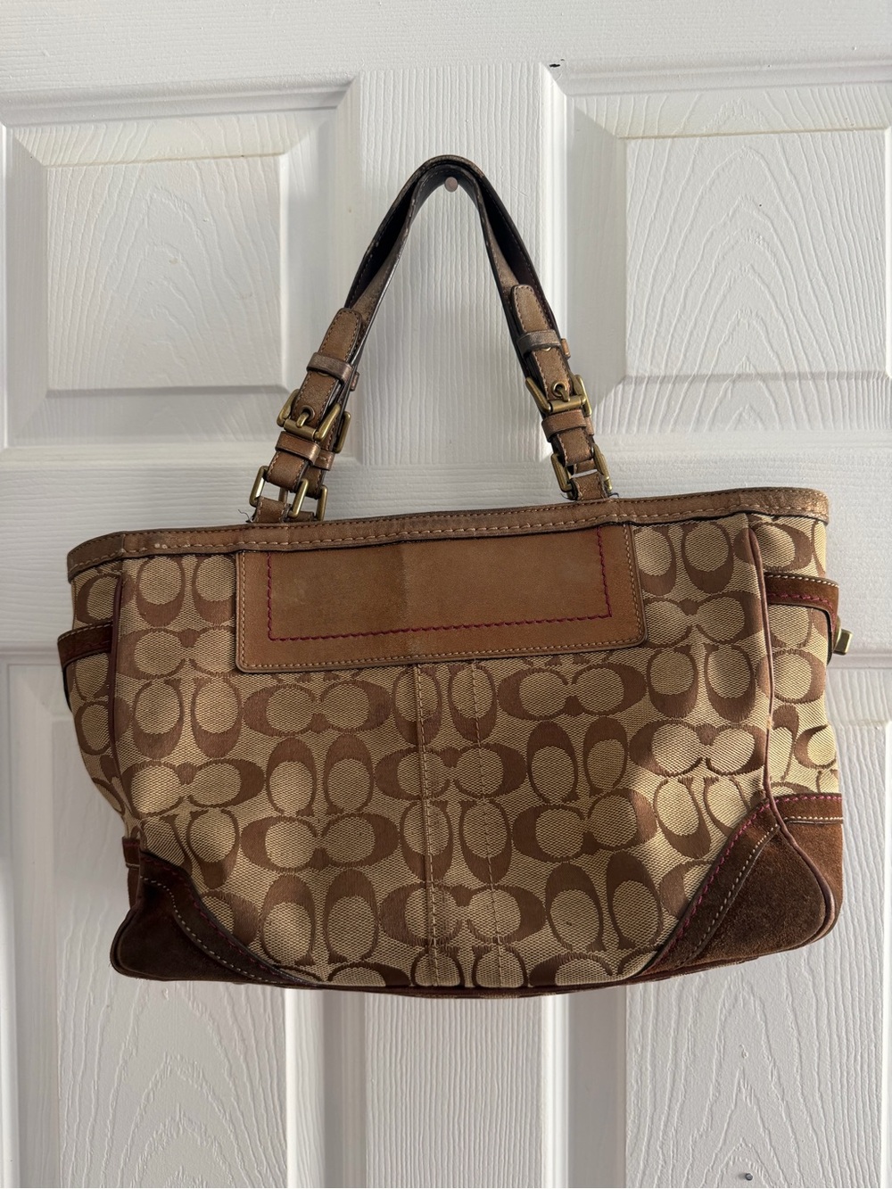 Vintage Y2K Coach Signature Gallery Tote 8K49 - Well Loved / Casual Use - Picture 3 of 16